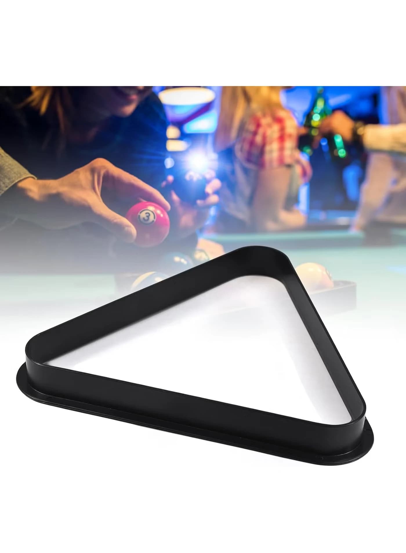 Triangle billiard ball rack from a snooker ball rack, a classic and simple style