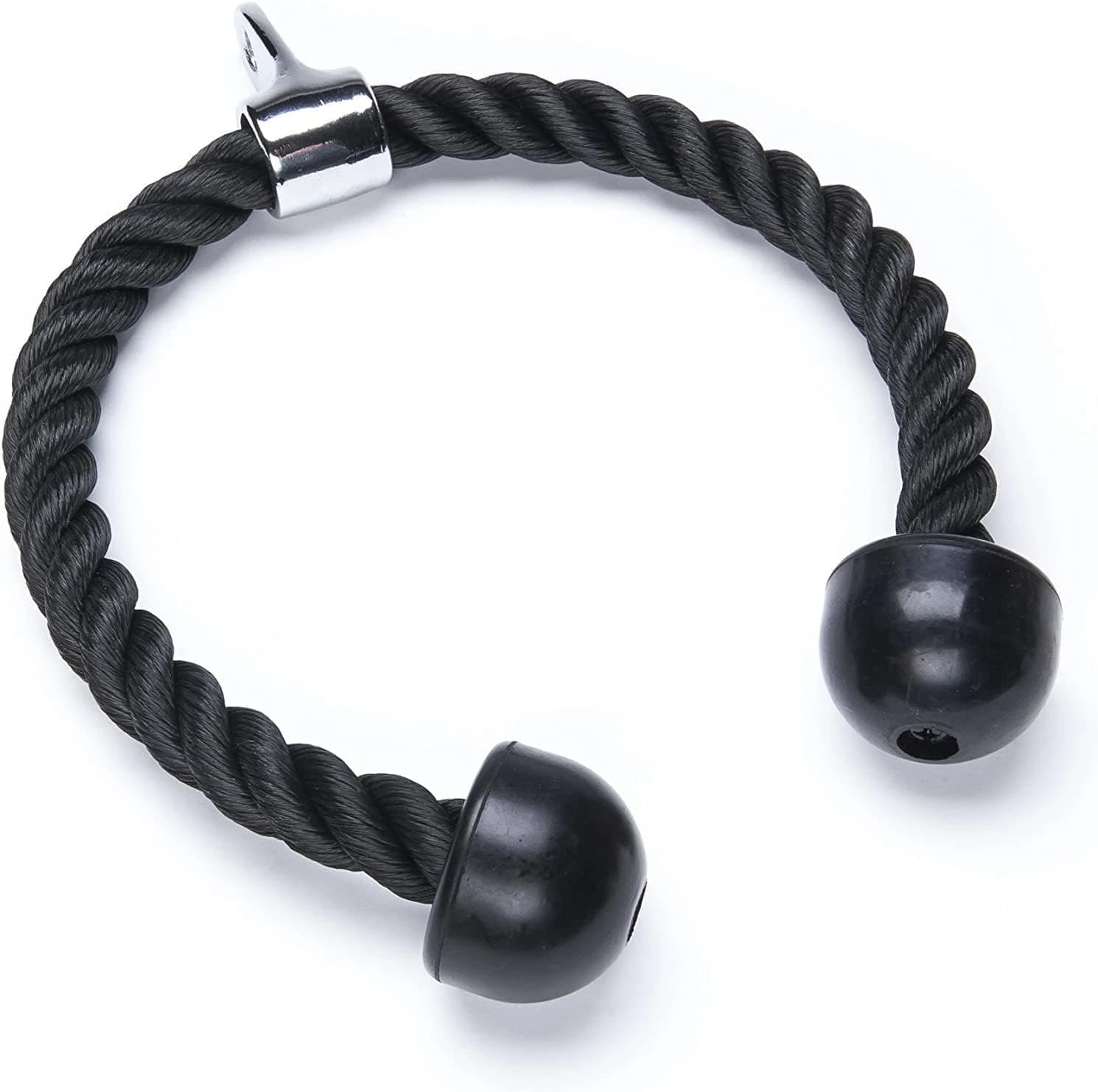 Triceps exercise rope - Durable nylon rope with non-slip rubber grips, cable 
