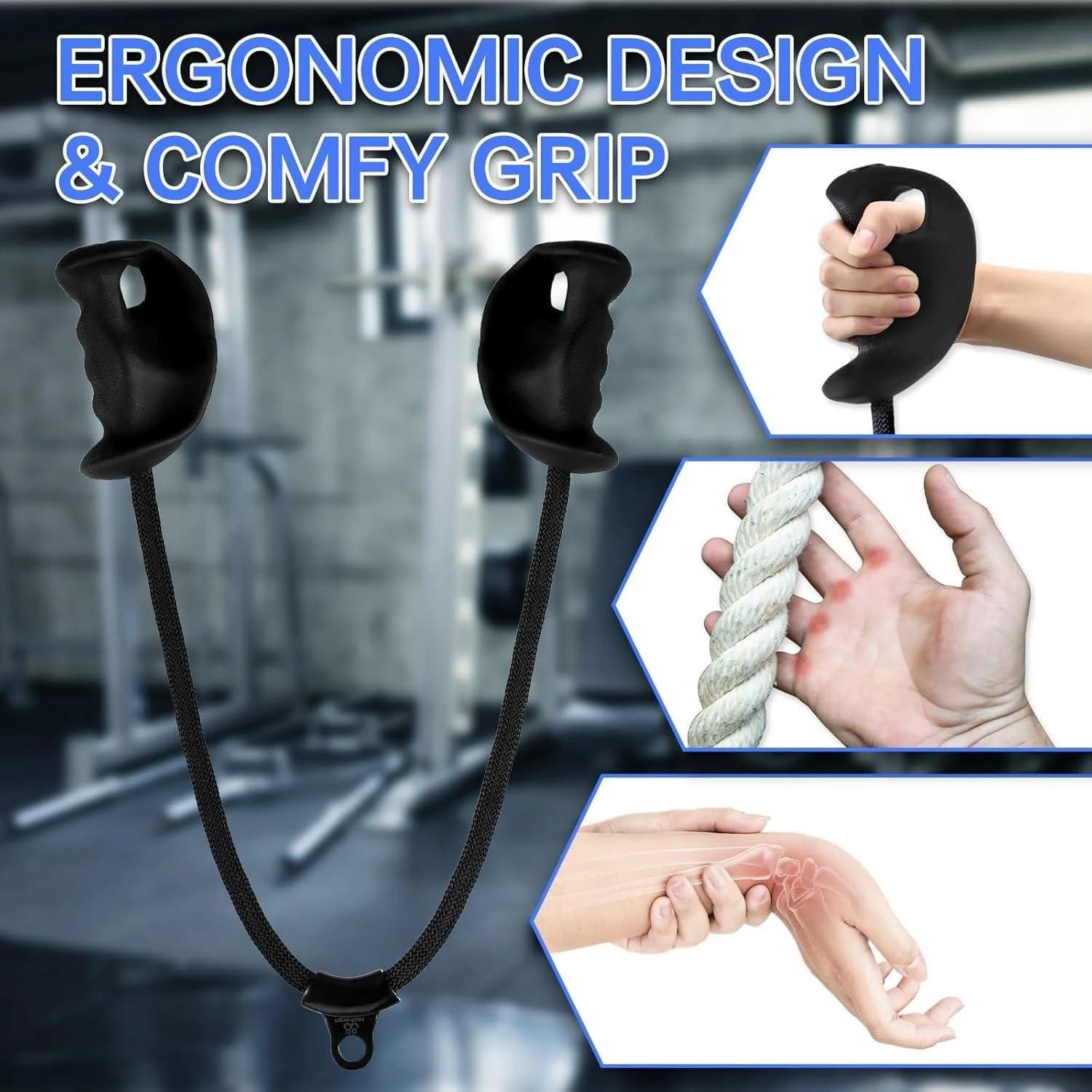 Triceps Rope Pair Comfortable Strength Training Accessories for Indoor Strength 