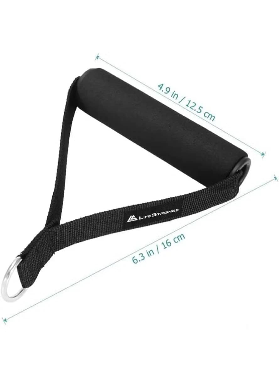 Two cable exercise handles, cable machine accessories, resistance band handles
