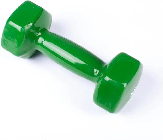 Vinyl Hexagonal Dumbbell Green (Kilograms, 5)