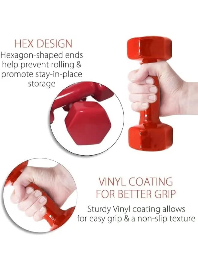 Vinyl six-pack dumbbell, double weight for slimming training, 1 kg