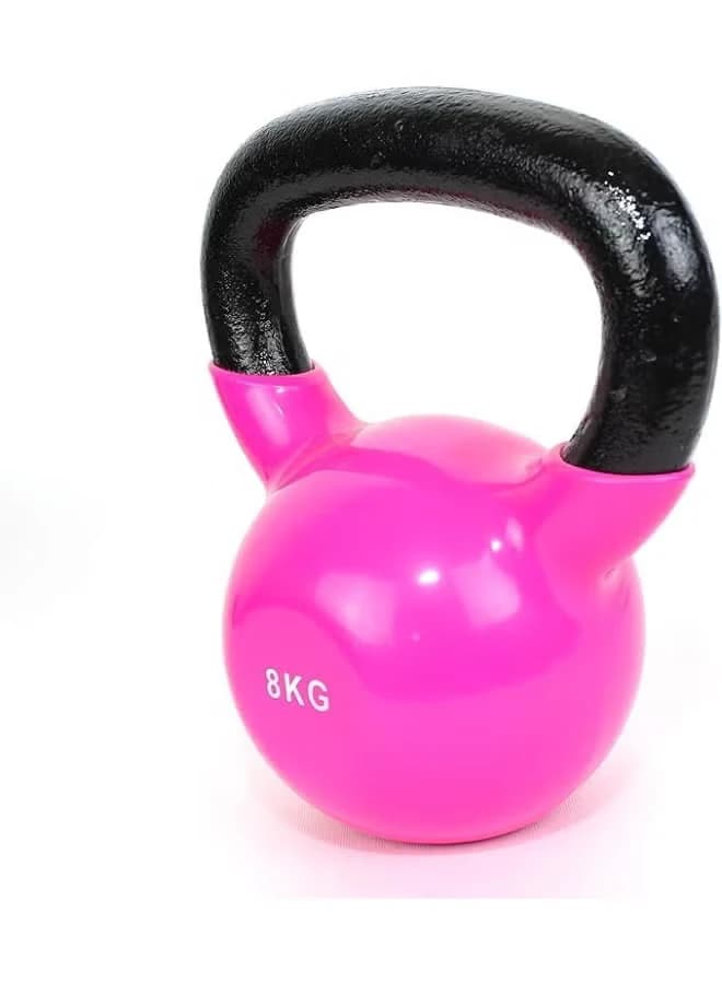Vinyl-coated cast iron ball for full-body workouts and strength training 8 kg