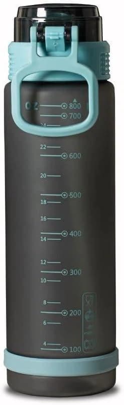 Water Bottle with Flip-Top Lid, 800ml, Graduated Scale, (Multicolor)