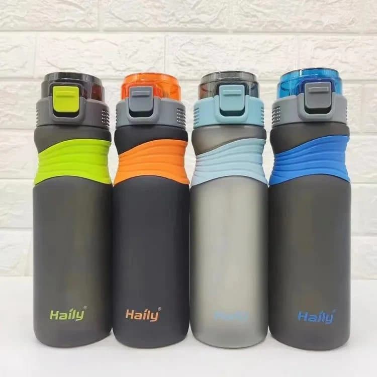 Water Bottle with Leak Proof Straw Fitness Sports Water Bottle with Handle 