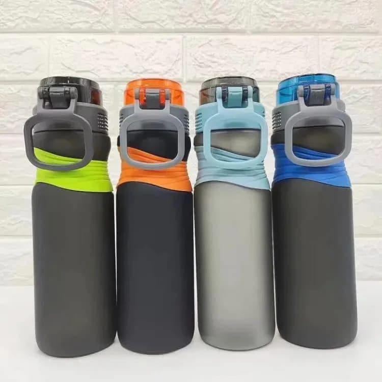 Water Bottle with Leak Proof Straw Fitness Sports Water Bottle with Handle 