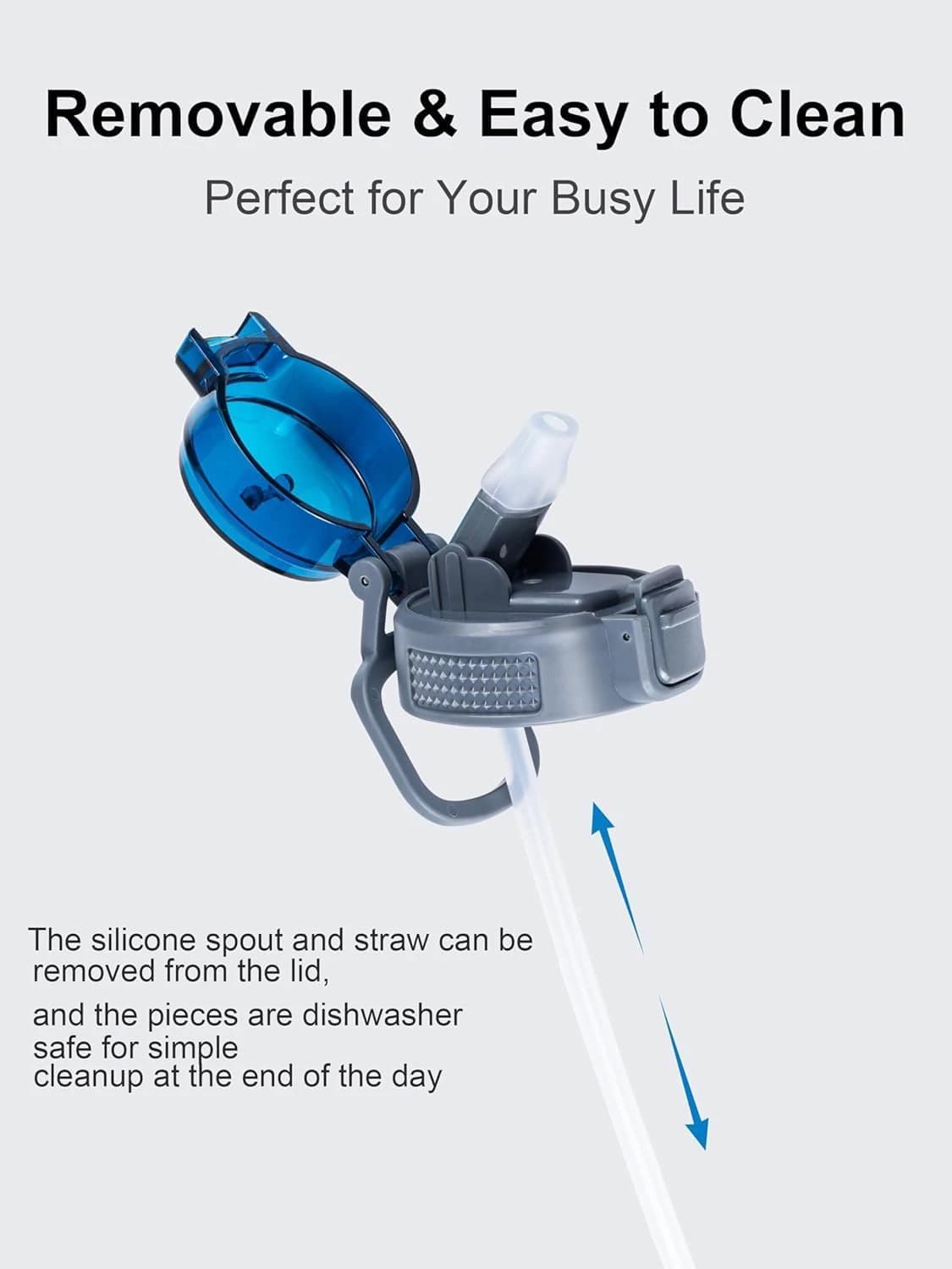 Water Bottle with Straw Leak Proof Sports Water Bottle Fitness Water Bottle 