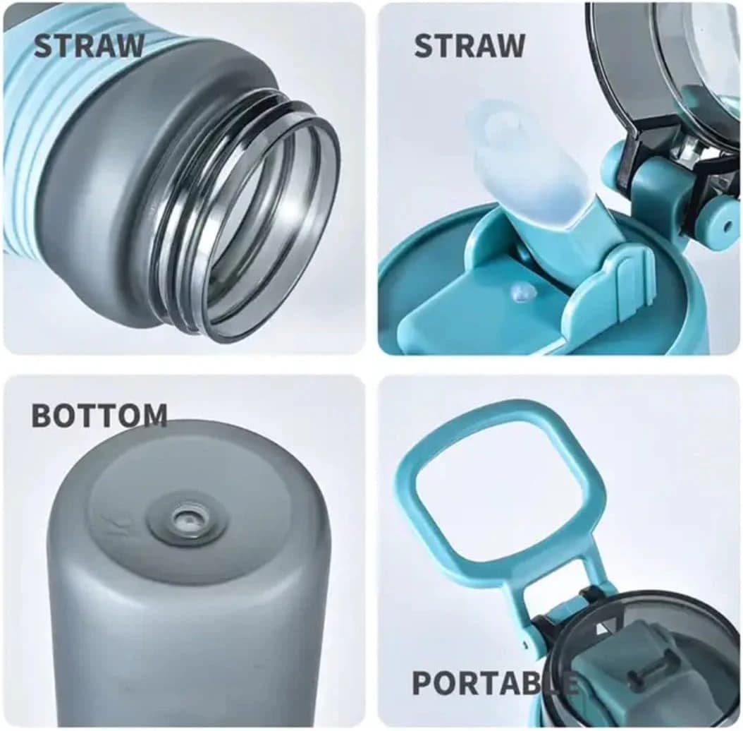 Water Bottle with Straw Leak Proof Sports Water Bottle Fitness Water Bottle 