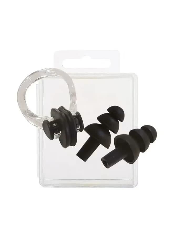 Waterproof silicone earplugs for swimming and ear protection + box, black