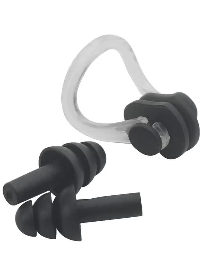 Waterproof silicone earplugs for swimming and ear protection + box, black