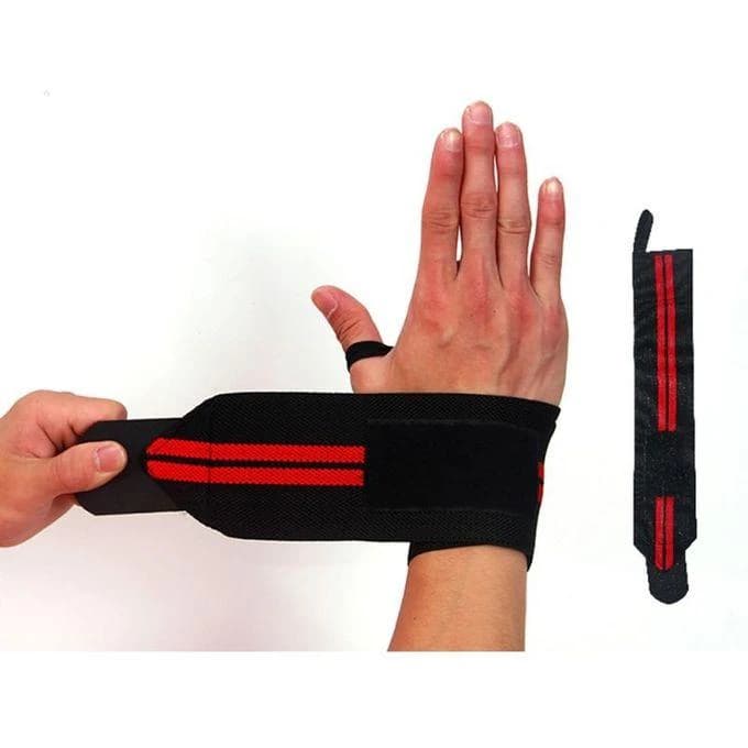 Weight Lifting Wrist Wraps For Wrist Support - 2 Pcs ( Color may vary )