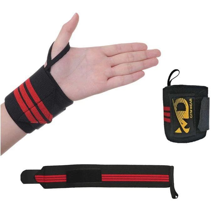 Weight Lifting Wrist Wraps For Wrist Support - 2 Pcs ( Color may vary )