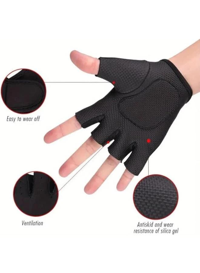 Workout Gloves - Weight Lifting Gloves for Men and Women, Breathable Half Finger