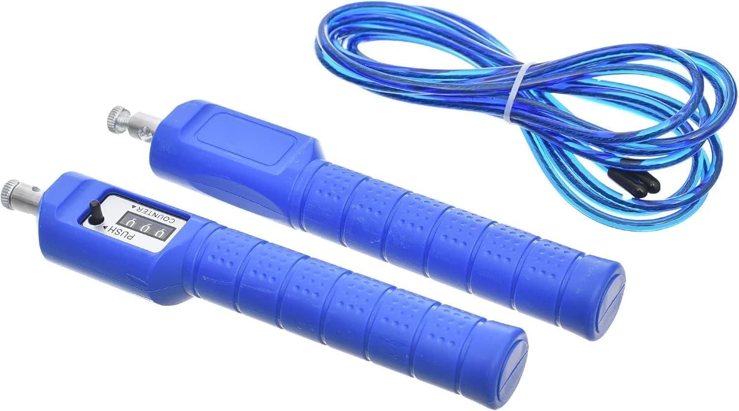 Workout with Counter, Adjustable Calorie Counter, Tangle-Free Speed Jump Rope 