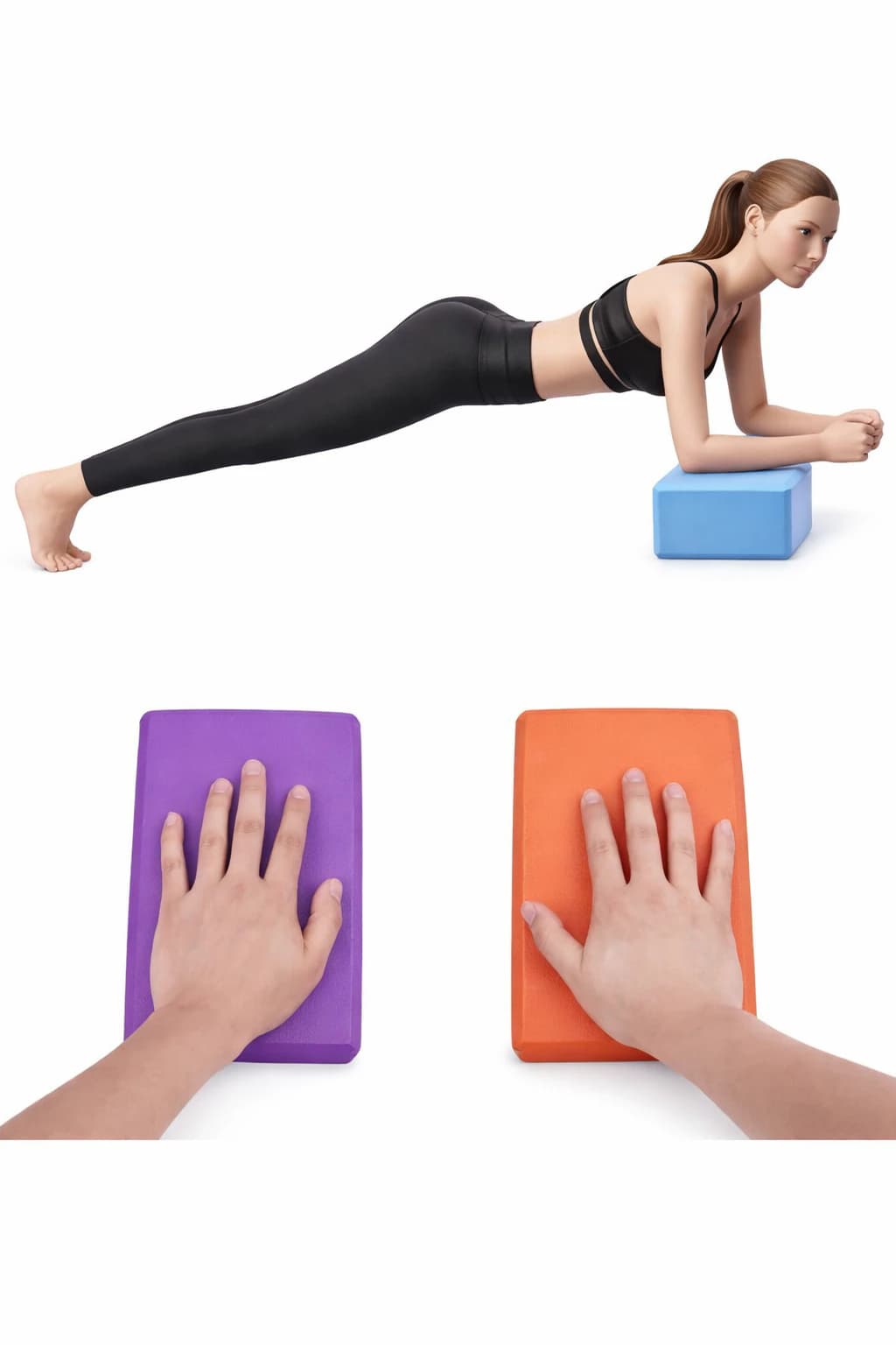 Yoga Block Made of High Density EVA Foam, Non-Slip, Home Gym Expansion for Yoga