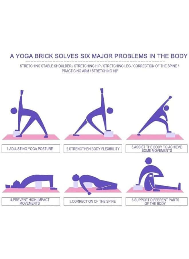 Yoga Block Made of High Density EVA Foam, Non-Slip, Home Gym Expansion for Yoga