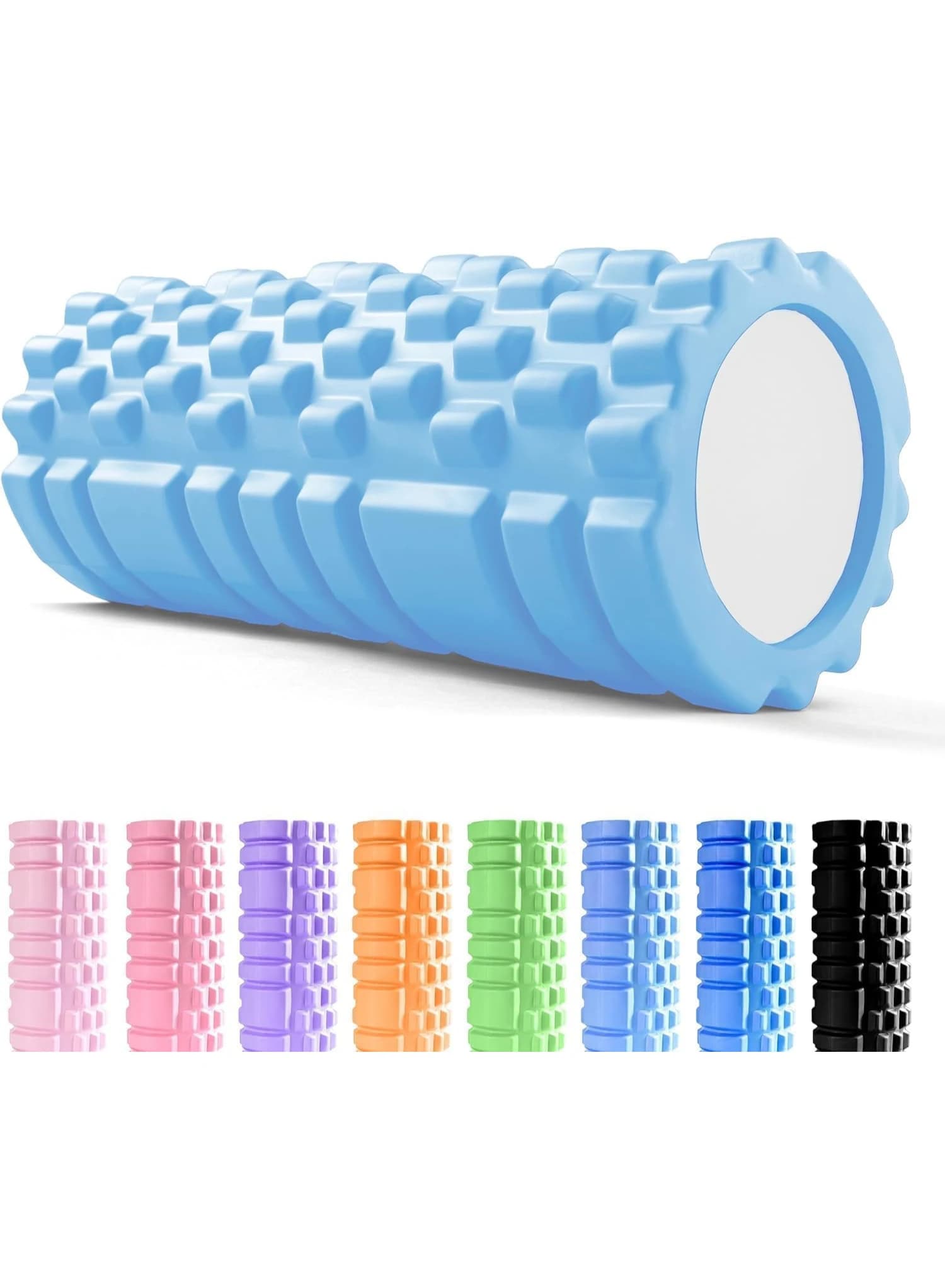 Yoga Foam Roller – Deep Muscle Massage Roller, Lightweight Fitness Roller