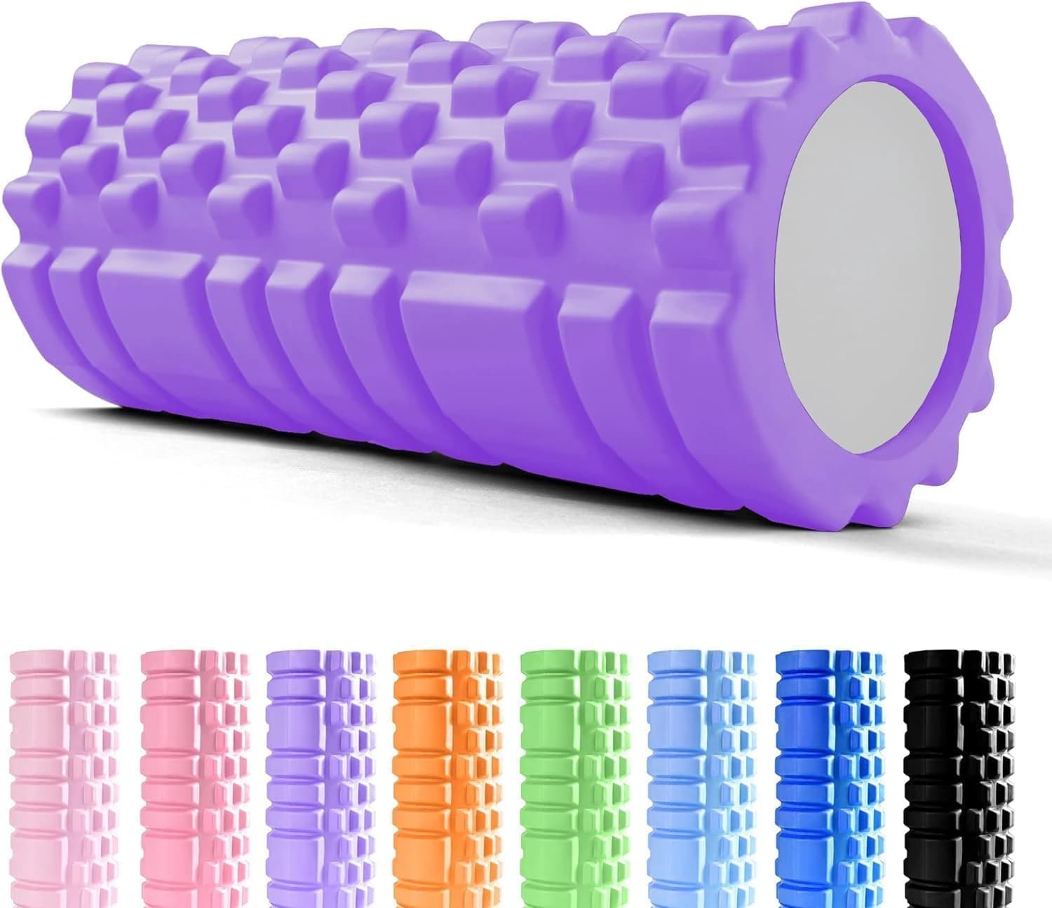 Yoga Foam Roller – Deep Muscle Massage Roller, Lightweight Fitness Roller