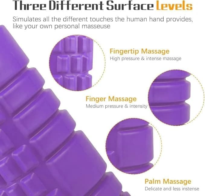Yoga Roller - Fitness Foam Roller, Deep Muscle Massage Roller Lightweight 