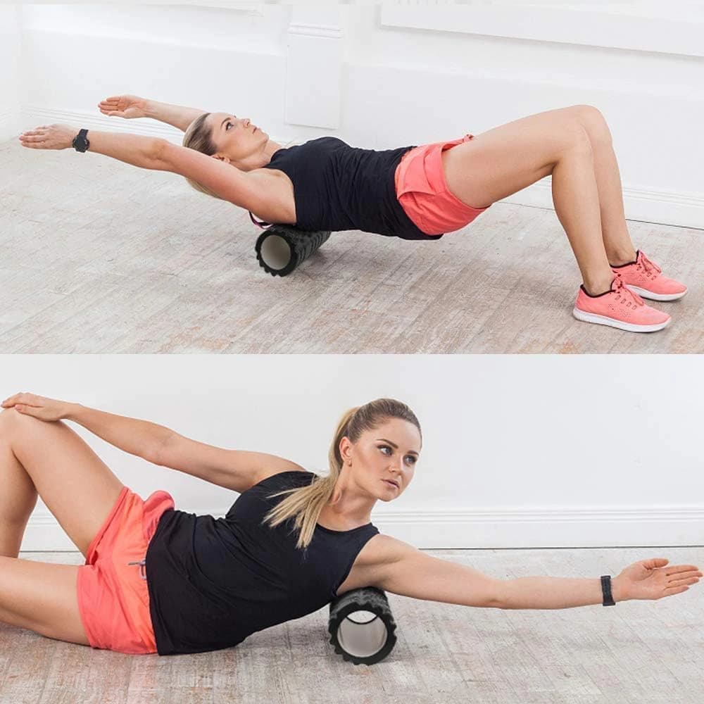 Yoga Foam Roller – Deep Muscle Massage Roller, Lightweight Fitness Roller 