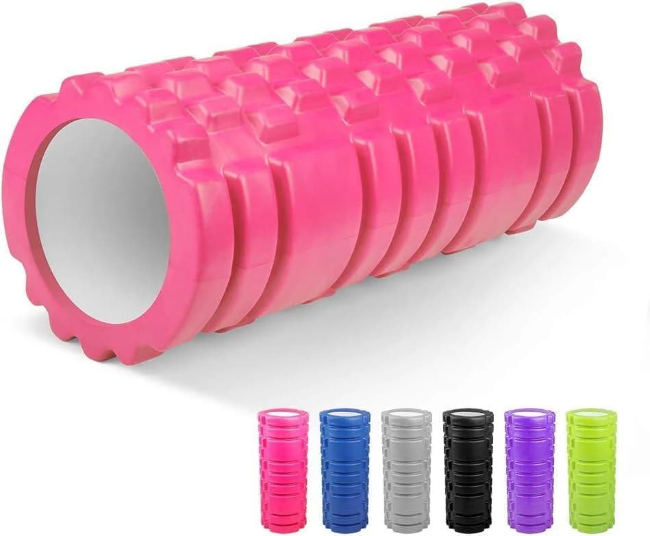 Yoga Foam Roller – Deep Muscle Massage Roller, Lightweight Fitness Roller 