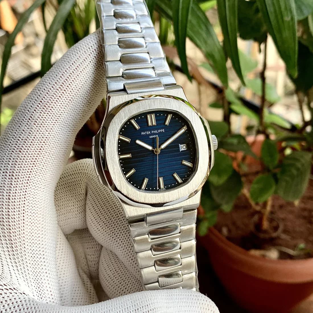 patek philippe nautilus blue dial - Master Copy