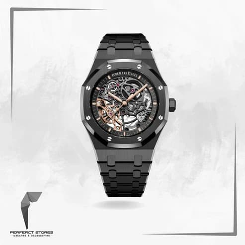Audemars Piguet Royal Oak "Skeleton" full black - Master Copy