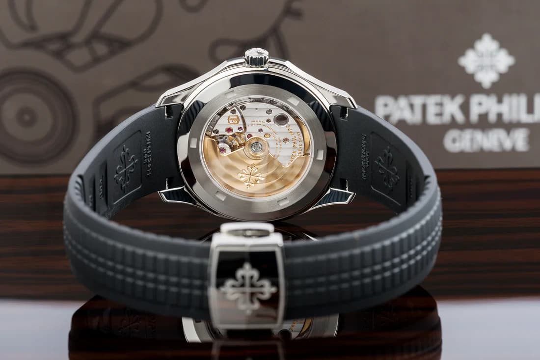 Patek Philippe Aquanaut Steel Black Rubber Strap Mens Watch - Master Copy