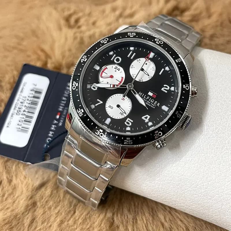 TOMMY HILFIGER Men's Jimmy Black Dial Watch - 1791950 - original