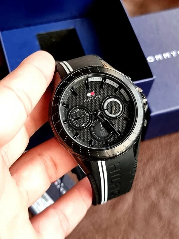TOMMY HILFIGER Men's Aiden Black Dial Watch - 1791861 - original