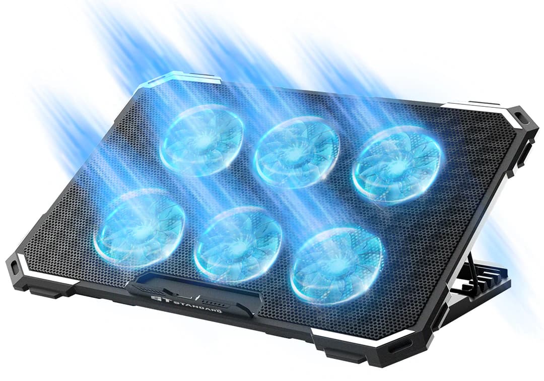 ICE06N Laptop Cooler 6-Fan Cooling Stand with LED USB