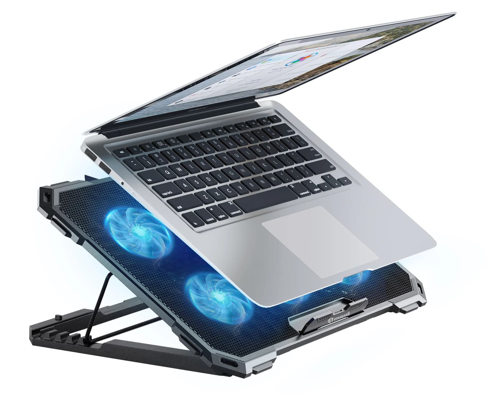 ICE06N Laptop Cooler 6-Fan Cooling Stand with LED USB