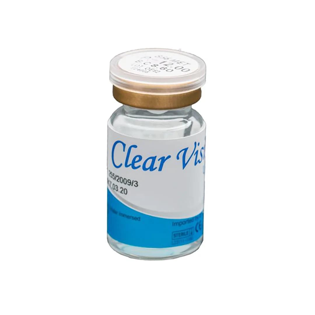 Clear Vision Long-Wear Transparent Contact Lenses – Pair of lenses