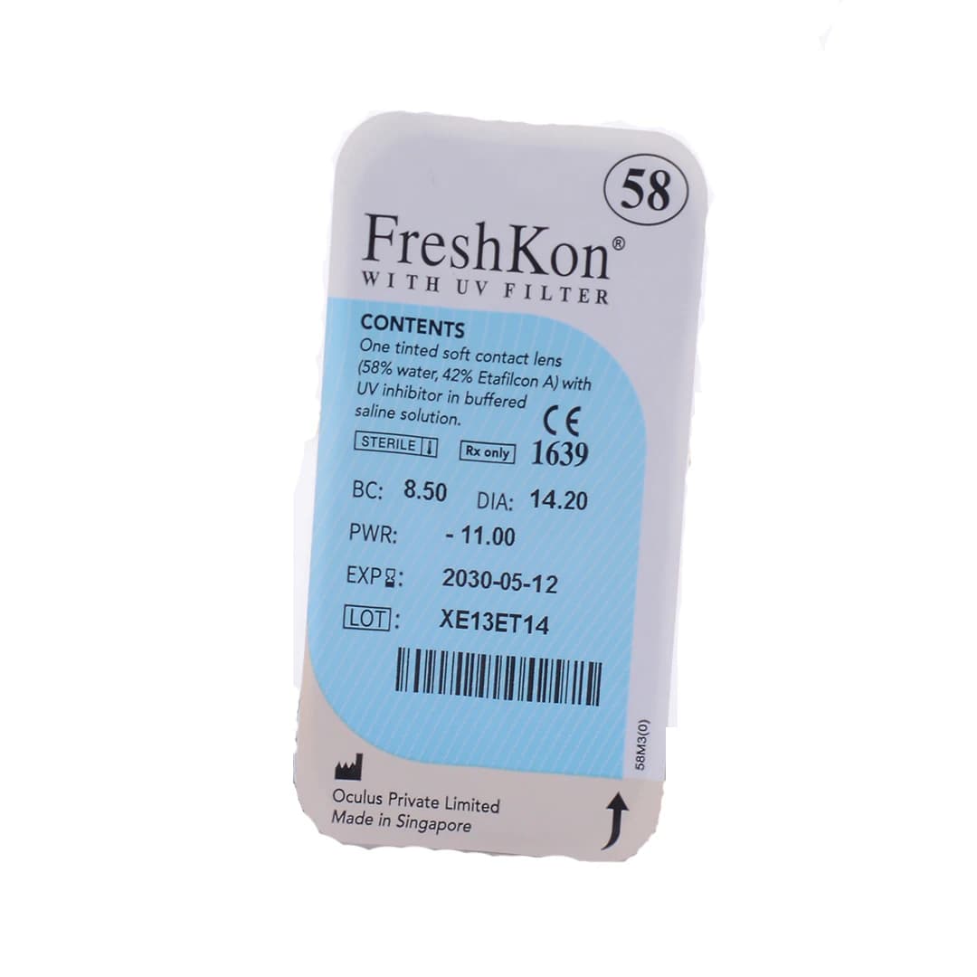 FreshKon Transparent Temporary Contact Lenses – Pair of lenses