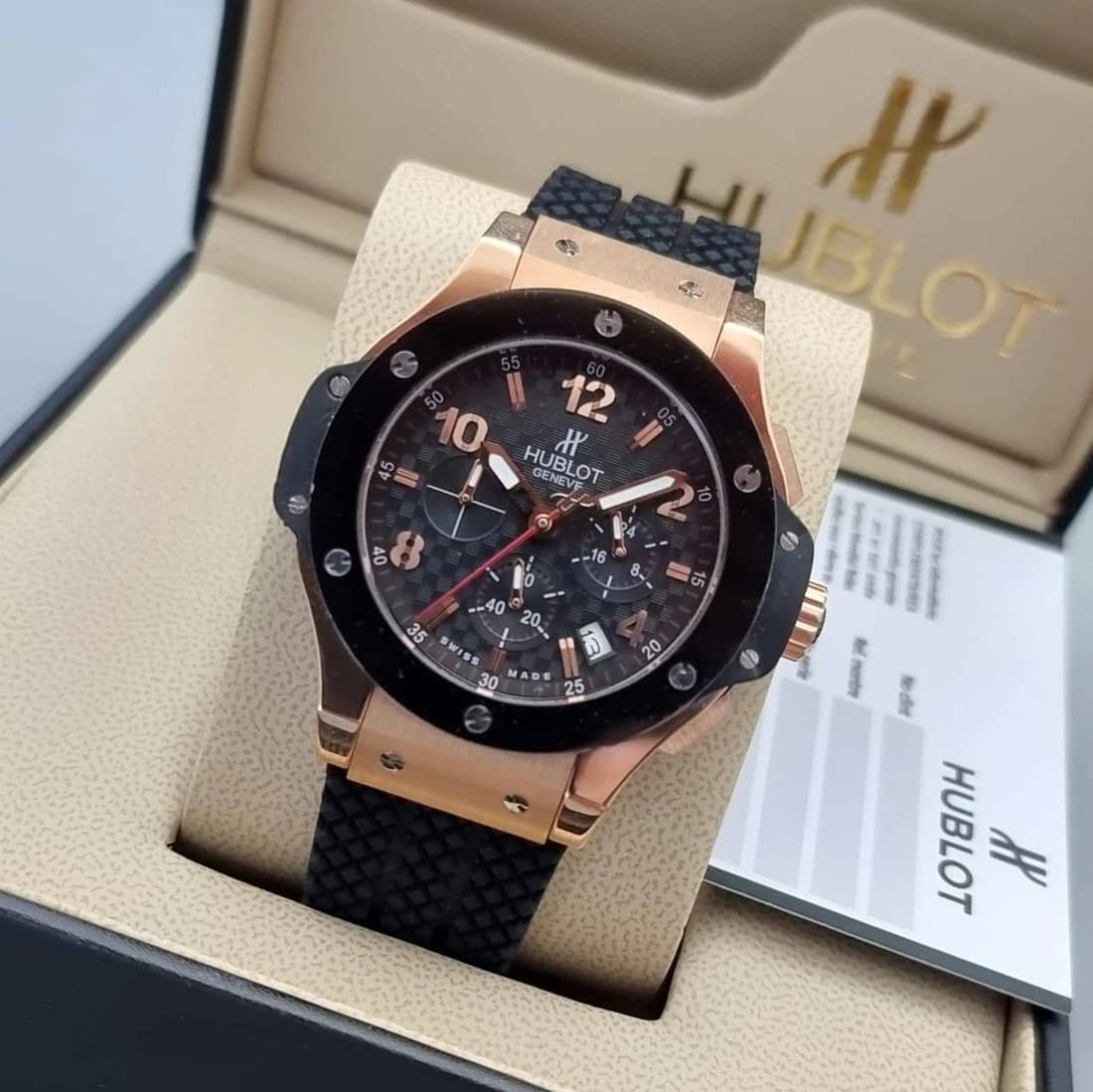 Hublot Watch Big Bang Black Rubber Strap 44mm - Master Copy