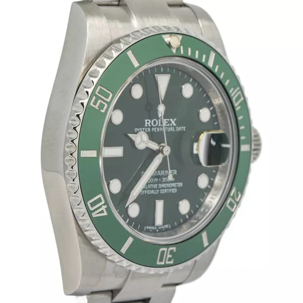 Rolex Submariner Oyster Green Hulk Stainless Watch - Master Copy