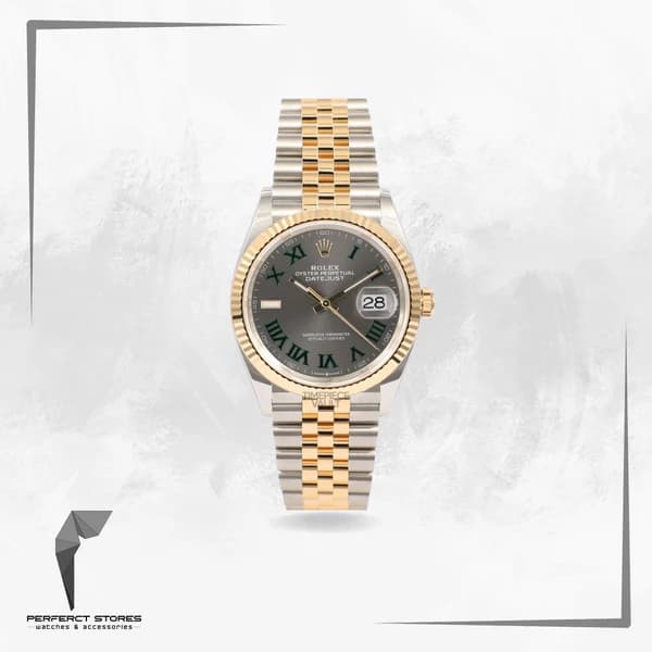 Rolex Datejust Yellow Gold & Steel Watch Fluted Jubilee - Master Copy