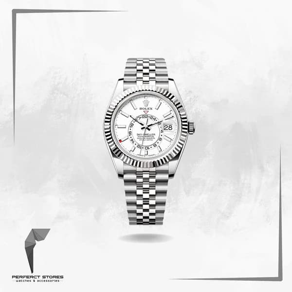 Rolex Sky-Dweller Stainless Steel White Dial Jubilee - Master Copy