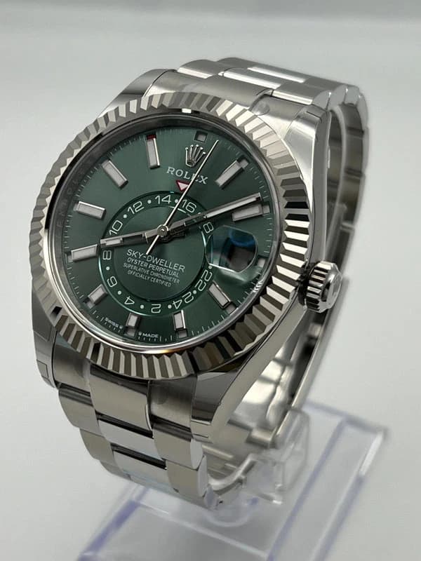 Rolex Sky-Dweller Stainless Steel Green Dial - Master Copy