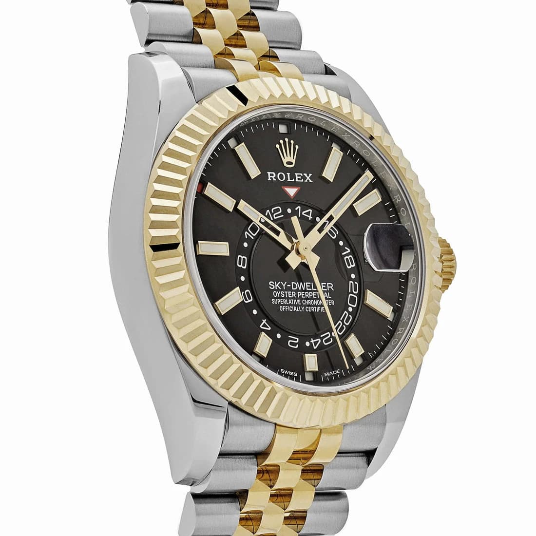 Rolex Sky-Dweller Gold Steel Black Dial - Master Copy