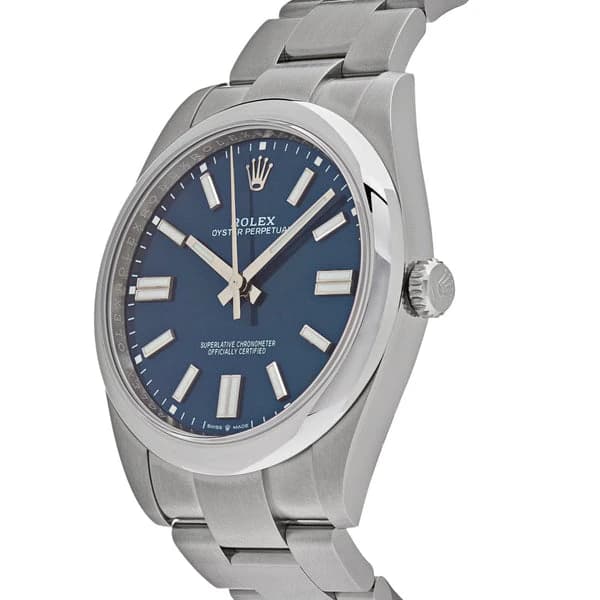 Rolex Oyster Perpetual Stainless Steel Bright Blue Dial - Master Copy