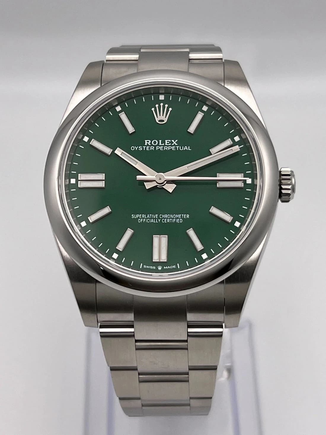 Rolex Oyster Perpetual Stainless Steel Green Dial - Master Copy