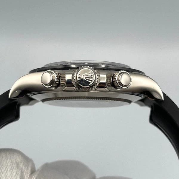 Rolex Daytona Black Diamond Dial With Rubber Strap - Master Copy