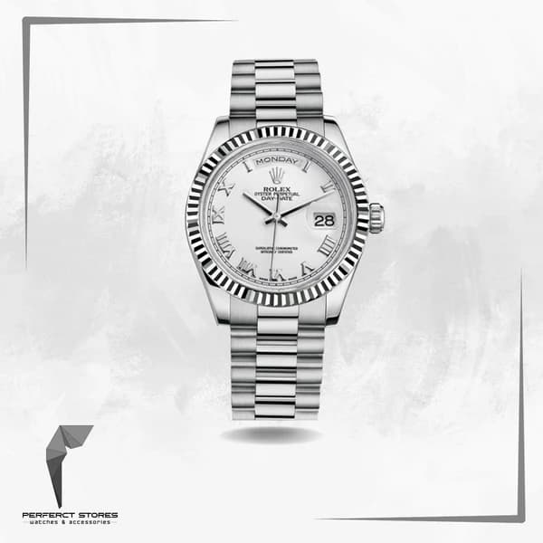 Rolex Day-Date 40mm White Roman Dial President - Master Copy