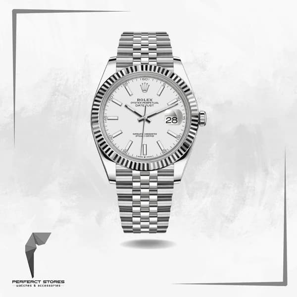 Rolex Datejust 41 White Dial Jubilee Bracelet - Master Copy