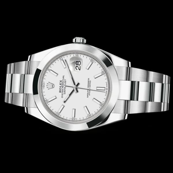 Rolex Datejust 41 Stainless Steel White Dial Men's Watch - Master Copy