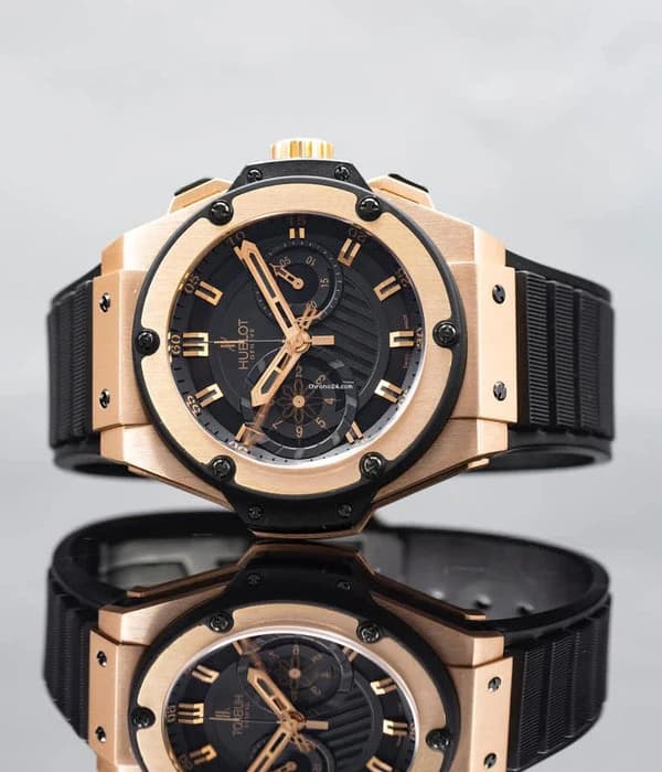 Hublot Watch Big Bang Rose gold Black Rubber Strap 44mm - Master Copy