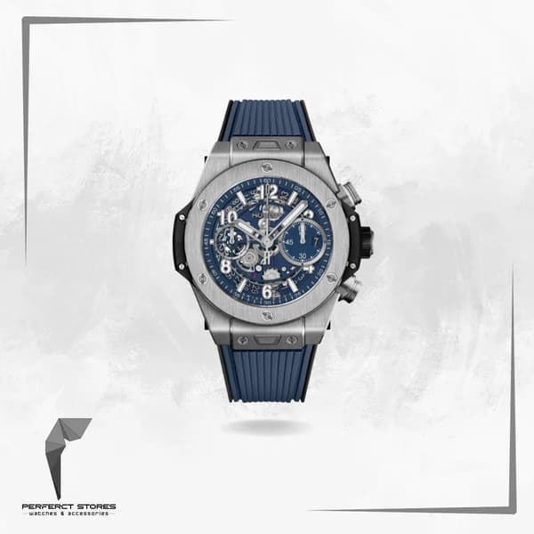 Hublot Watch Big Bang Blue Rubber Strap 44mm - Master Copy