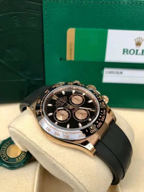 Rolex Daytona Rose Gold Black Dial - Master Copy