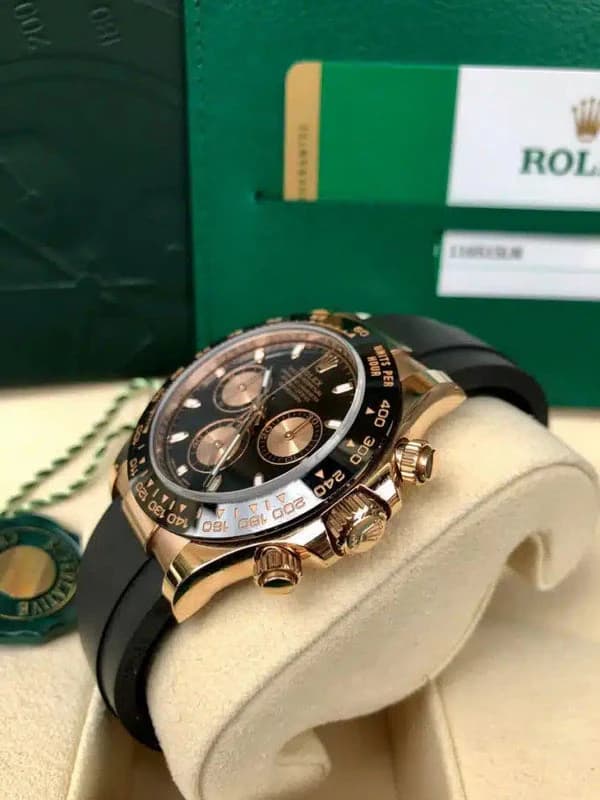 Rolex Daytona Rose Gold Black Dial - Master Copy